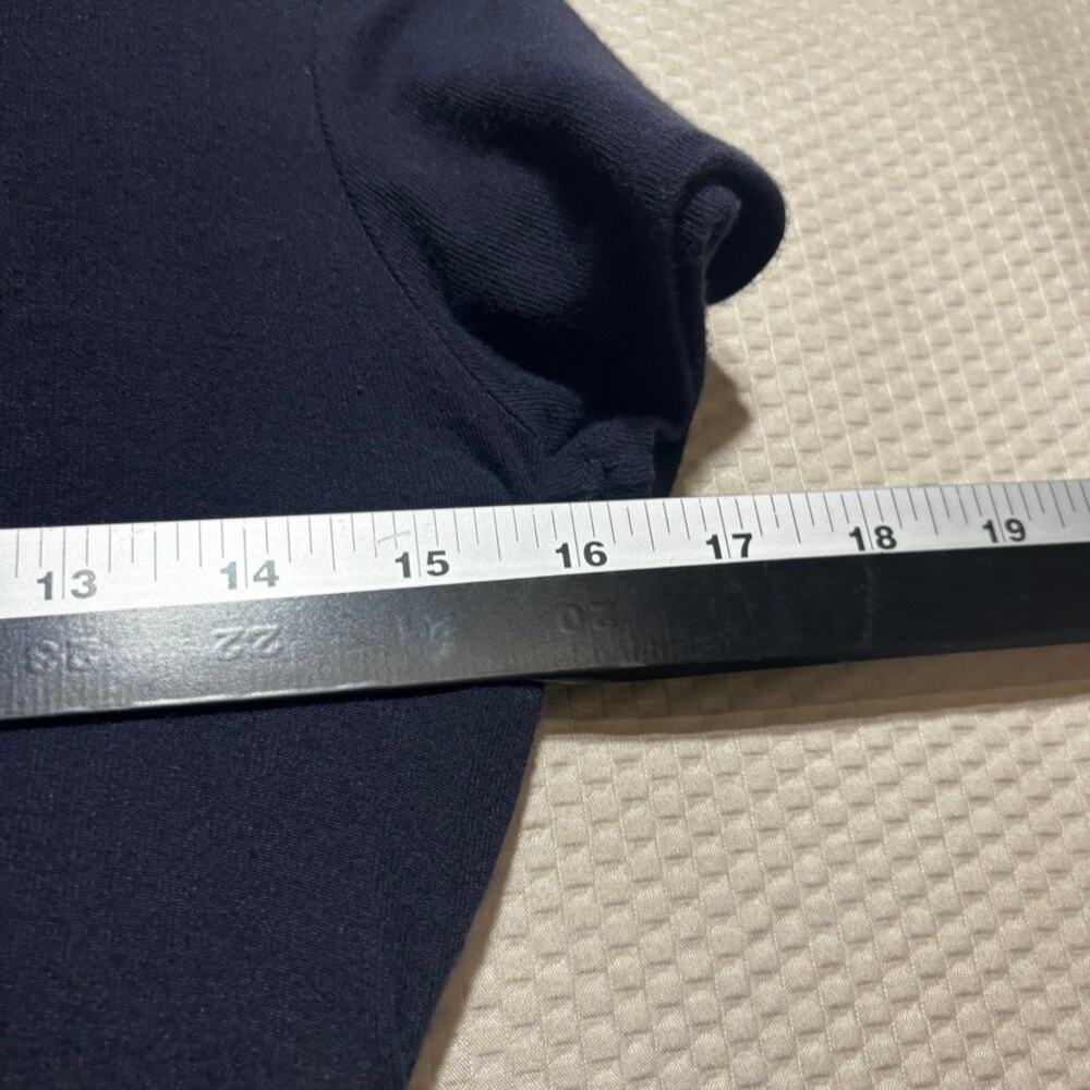 Theory Jilaena Ribbed Viscose Dress Size P (Petite) Ruched Drawstring Side Slit - Picture 6 of 9